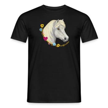Vibrations soul de poney - T-shirt homme - noir - Devant - AI Model Male 178 light (178cm)