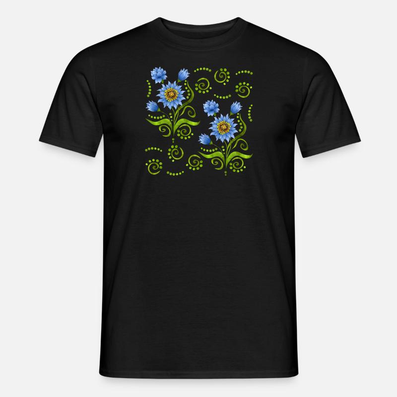 Blumen - Männer T-Shirt - Schwarz