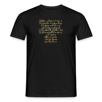 mothers day poem2 - Men's T-Shirt - black - Front - AI Model Male 178 light (178cm)