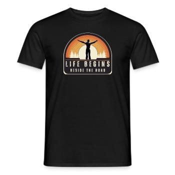 Mountain Sports Hiking Adventure Nature. Funny sayings - Men's T-Shirt - black - Front - AI Model Male 178 light (178cm)