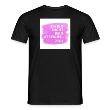 Ich bin nicht Dein Streichelzoo PWSW - Männer T-Shirt - Schwarz - Vorne - AI Model Male 178 light (178cm)