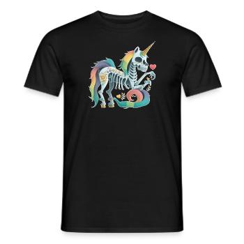 Unicorn Skeleton - Men's T-Shirt - black - Front - AI Model Male 178 light (178cm)