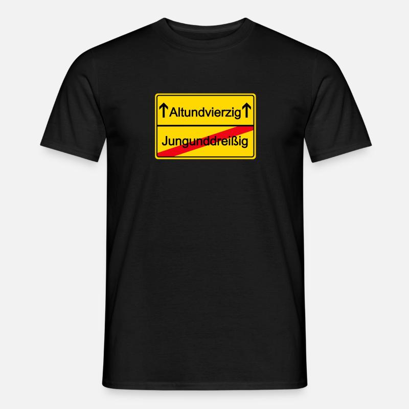 Altundvierzig - Männer T-Shirt - Schwarz
