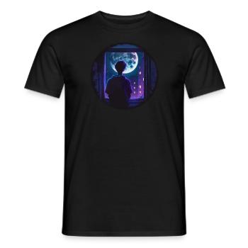 Moon Boy - Men's T-Shirt - black - Front - AI Model Male 178 light (178cm)