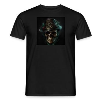 Crâne Noir Vintage - T-shirt homme - noir - Devant - AI Model Male 178 light (178cm)