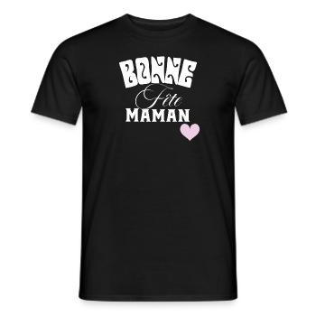 Bonne fête des mères - T-shirt homme - noir - Devant - AI Model Male 178 light (178cm)