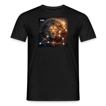 Sternzeichen Löwe - Männer T-Shirt - Schwarz - Vorne - AI Model Male 178 light (178cm)
