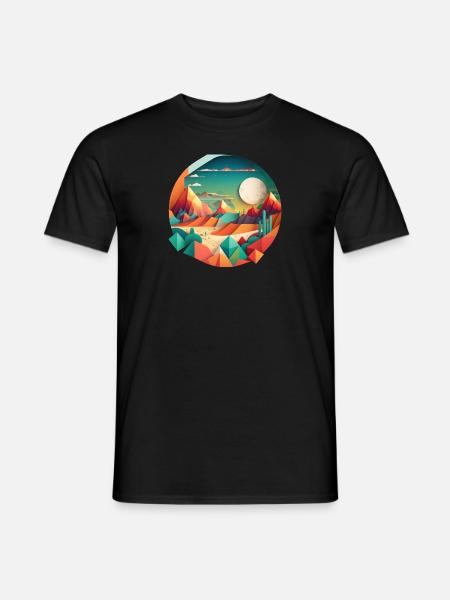 Geometric Landscape - Men's T-Shirt - black