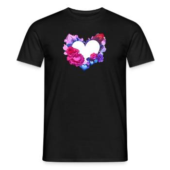 Mother's Day Wedding Valentine's Day Love Engagement - Men's T-Shirt - black - Front - AI Model Male 178 light (178cm)