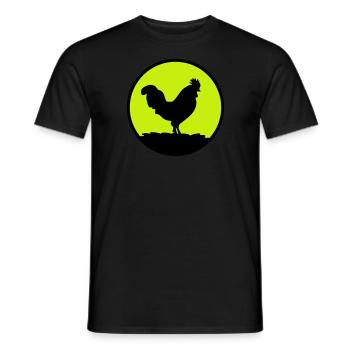 hahn - Männer T-Shirt - Schwarz - Vorne - AI Model Male 178 light (178cm)