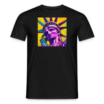 Statue of Liberty - Men's T-Shirt - black - Front - AI Model Male 178 light (178cm)