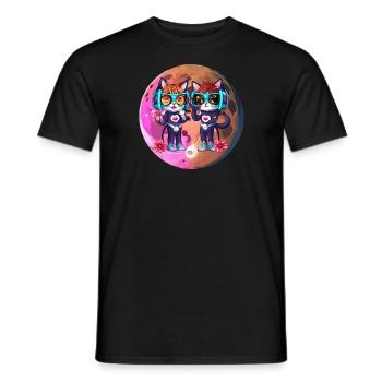 Mouth Cat - Men's T-Shirt - black - Front - AI Model Male 178 light (178cm)