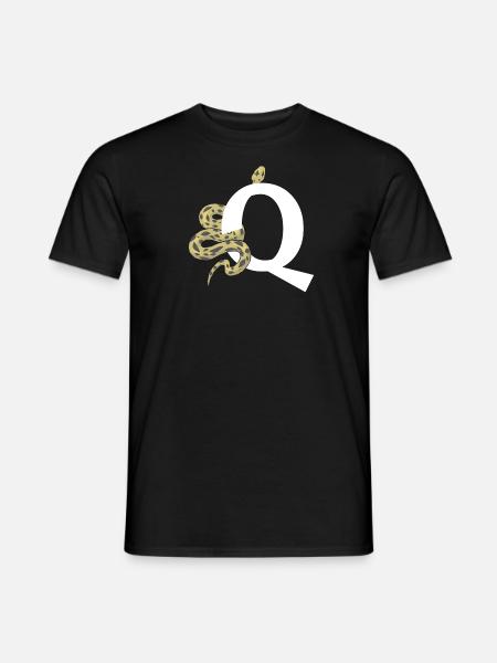 Letter q snake - Men's T-Shirt - black