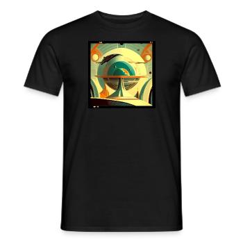 Planète réinventée - T-shirt homme - noir - Devant - AI Model Male 178 light (178cm)