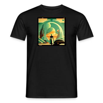 Horizonte der Zukunft - Männer T-Shirt - Schwarz - Vorne - AI Model Male 178 light (178cm)