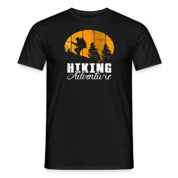 Hiking Adventure - Men's T-Shirt - black - Front - AI Model Male 178 light (178cm)