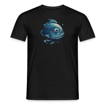 Mondfisch - Männer T-Shirt - Schwarz - Vorne - AI Model Male 178 light (178cm)
