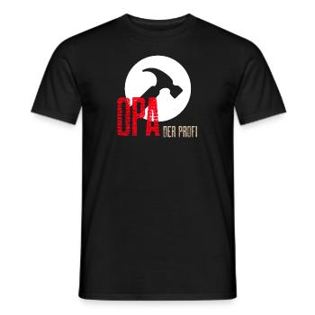 Opa Der Profi Design - Männer T-Shirt - Schwarz - Vorne - AI Model Male 178 light (178cm)