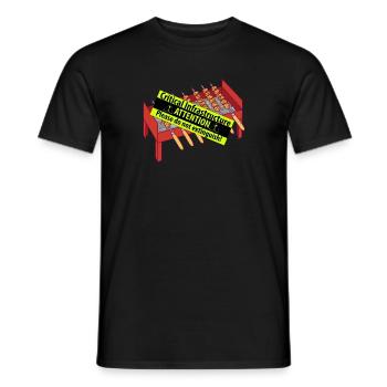 Der Grill ist eine Kritische Infrastruktur - Männer T-Shirt - Schwarz - Vorne - AI Model Male 178 light (178cm)