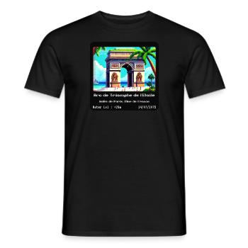 Arc de Triomphe de l'Étoile - Men's T-Shirt - black - Front - AI Model Male 178 light (178cm)