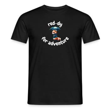 Mignon Red Panda Cartoon Style Tshirt pour enfants - T-shirt homme - noir - Devant - AI Model Male 178 light (178cm)