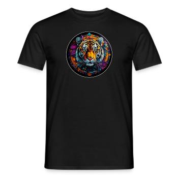 Indian Tiger - Men's T-Shirt - black - Front - AI Model Male 178 light (178cm)
