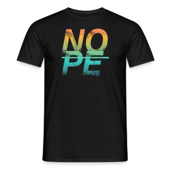NOPE - sei kein Ja - Sager! - Männer T-Shirt - Schwarz - Vorne - AI Model Male 178 light (178cm)