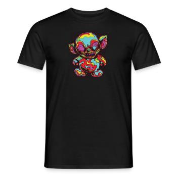 Horreur effrayante Ours effrayant Halloween Ours effrayant - T-shirt homme - noir - Devant - AI Model Male 178 light (178cm)
