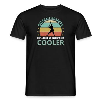 Baseball Grandpa Like A Regular Grandpa But Cooler - Men's T-Shirt - black - Front - AI Model Male 178 light (178cm)