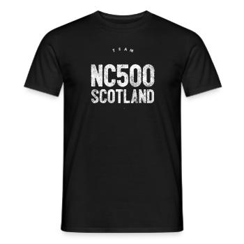 team nc 500 two - Men's T-Shirt - black - Front - AI Model Male 178 light (178cm)