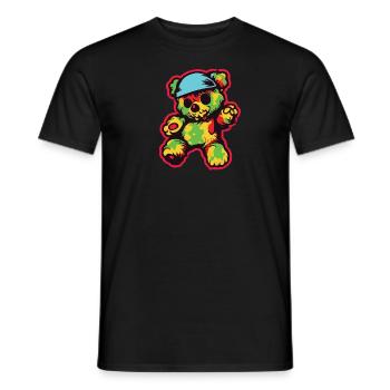 Horror Scary Bear Halloween Fairy Bear - Men's T-Shirt - black - Front - AI Model Male 178 light (178cm)