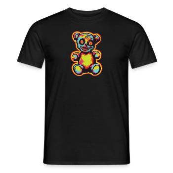 Horror Scary Bear Halloween Horror Scary Bear Hall - Men's T-Shirt - black - Front - AI Model Male 178 light (178cm)