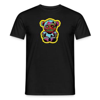 Horror Gruseliger Bär Halloween Grim Teddy - Männer T-Shirt - Schwarz - Vorne - AI Model Male 178 light (178cm)