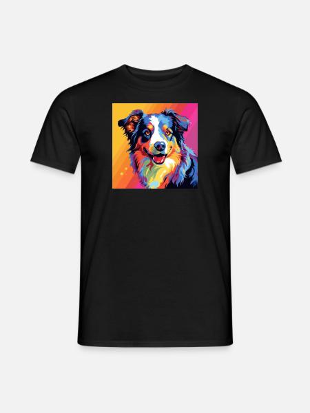 Australian Shepherd Pop Art - Men's T-Shirt - black