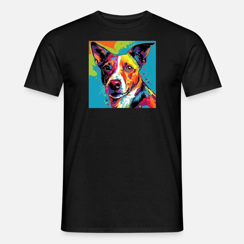Jack Russel Terrier Pop Art - Männer T-Shirt - Schwarz