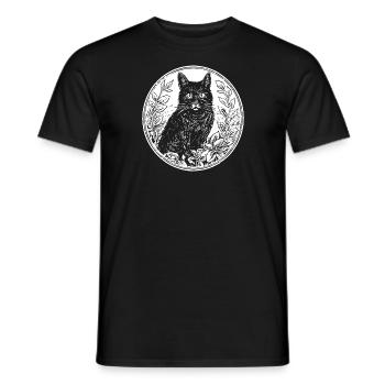 Cat Cat Kitten Cat Lady - Men's T-Shirt - black - Front - AI Model Male 178 light (178cm)