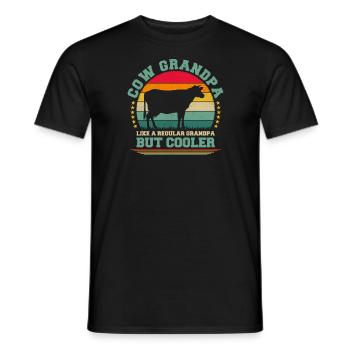 Kuh-Opa wie ein normaler Opa Vatertag - Männer T-Shirt - Schwarz - Vorne - AI Model Male 178 light (178cm)