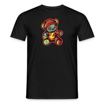 Horreur Effrayant Ours Halloween Chucky Bear - T-shirt homme - noir - Devant - AI Model Male 178 light (178cm)