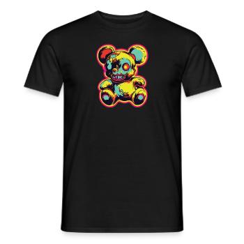 Horror Gruseliger Bär Halloween Hexen-Wuzzles - Männer T-Shirt - Schwarz - Vorne - AI Model Male 178 light (178cm)