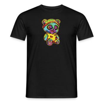 Horreur Effrayant Ours Halloween Grin Grim - T-shirt homme - noir - Devant - AI Model Male 178 light (178cm)