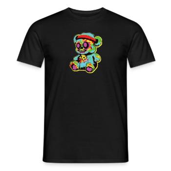 Horreur Effrayant Ours Halloween Câlins effrayants - T-shirt homme - noir - Devant - AI Model Male 178 light (178cm)