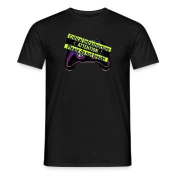 Kritischer Controller - Männer T-Shirt - Schwarz - Vorne - AI Model Male 178 light (178cm)