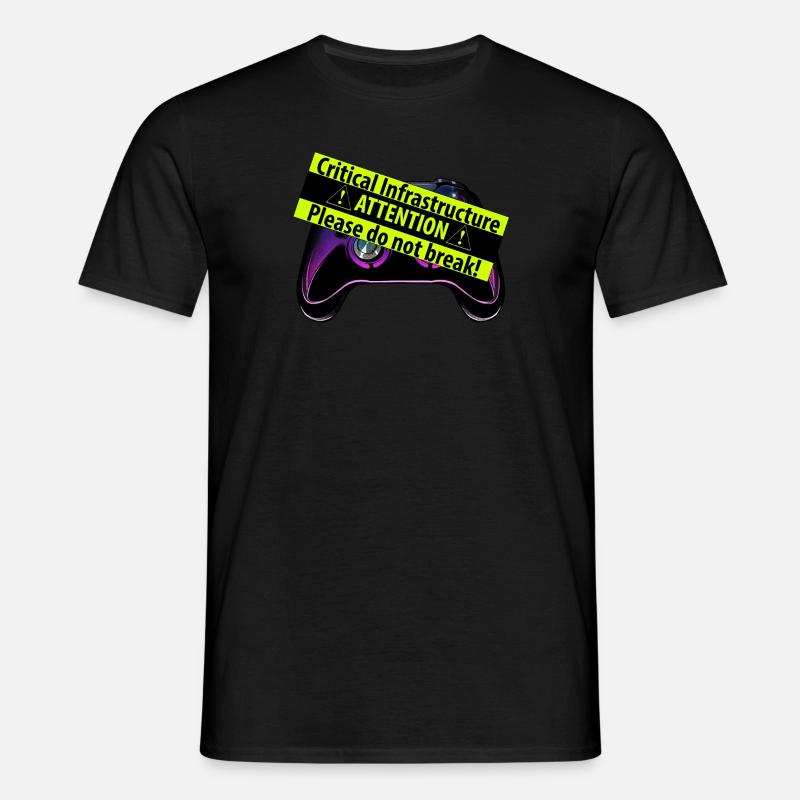 Kritischer Controller - Männer T-Shirt - Schwarz