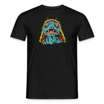 Horror Scary Zombie Vintage Turtle - Men's T-Shirt - black - Front - AI Model Male 178 light (178cm)