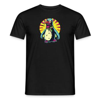 Horror Gruseliger Zombie-Pinguin - Männer T-Shirt - Schwarz - Vorne - AI Model Male 178 light (178cm)