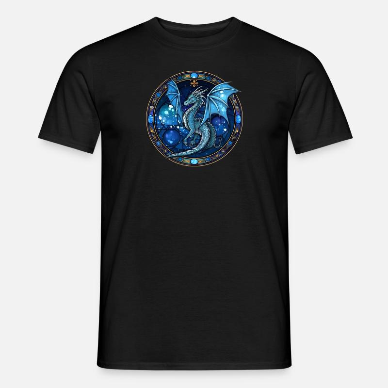 Glas-Drache - Männer T-Shirt - Schwarz