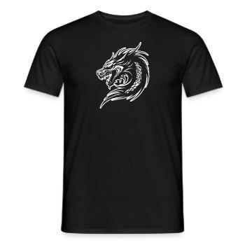 Drache Drachen Fantasie Mythologie - Männer T-Shirt - Schwarz - Vorne - AI Model Male 178 light (178cm)