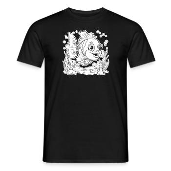 Pêche au poisson Pêche en mer - T-shirt homme - noir - Devant - AI Model Male 178 light (178cm)