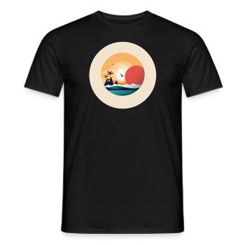 Minimalist Summer - Men's T-Shirt - black - Front - AI Model Male 178 light (178cm)