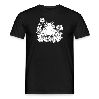 Crapaud amphibien grenouille - T-shirt homme - noir - Devant - AI Model Male 178 light (178cm)
